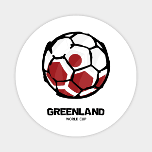 Greenland Football Country Flag Magnet